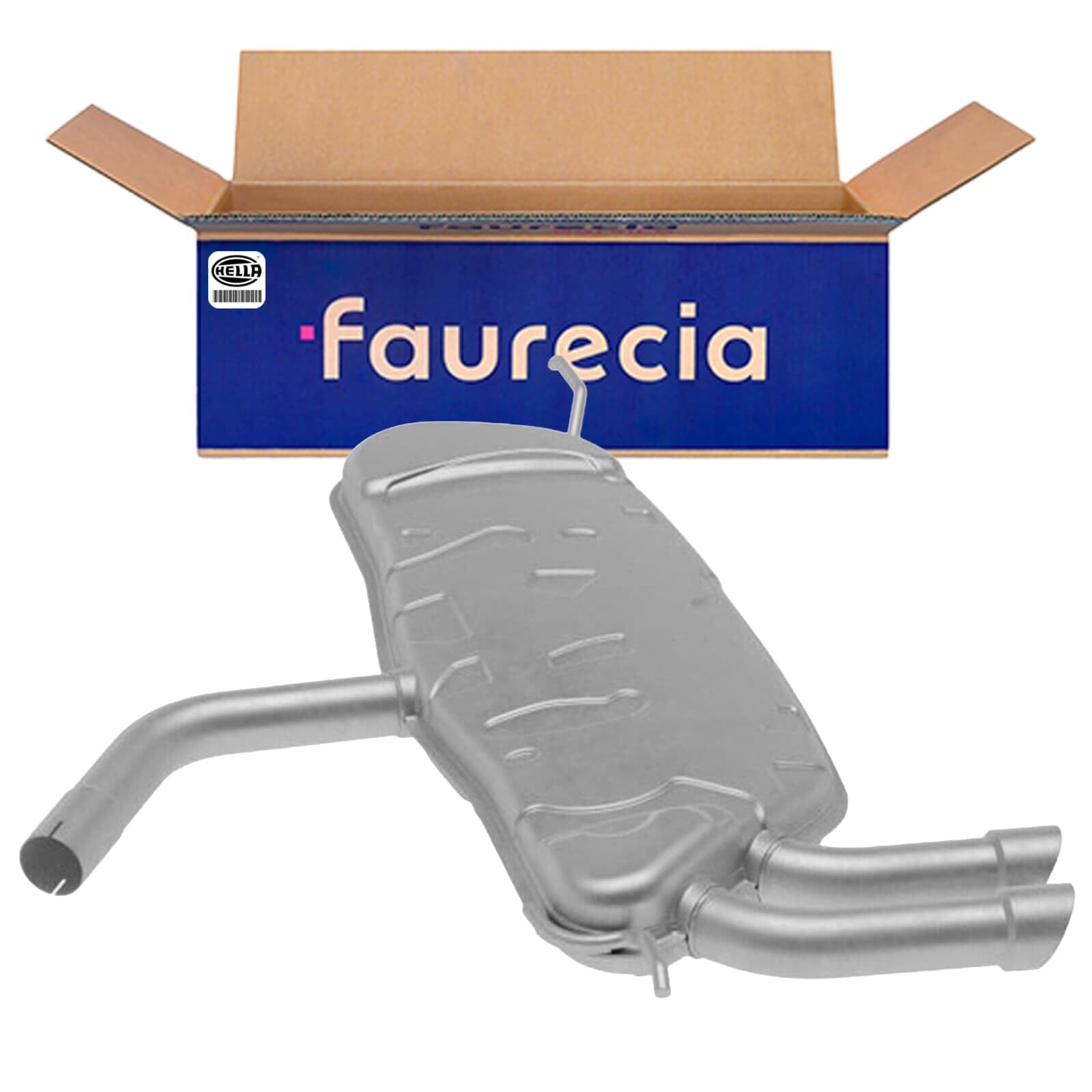 HELLA 8LD 366 036-511 Tłumik końcowy - Easy2Fit® Kit - z tyłu - dwuczęściowy - Komplet z elementami do montażu