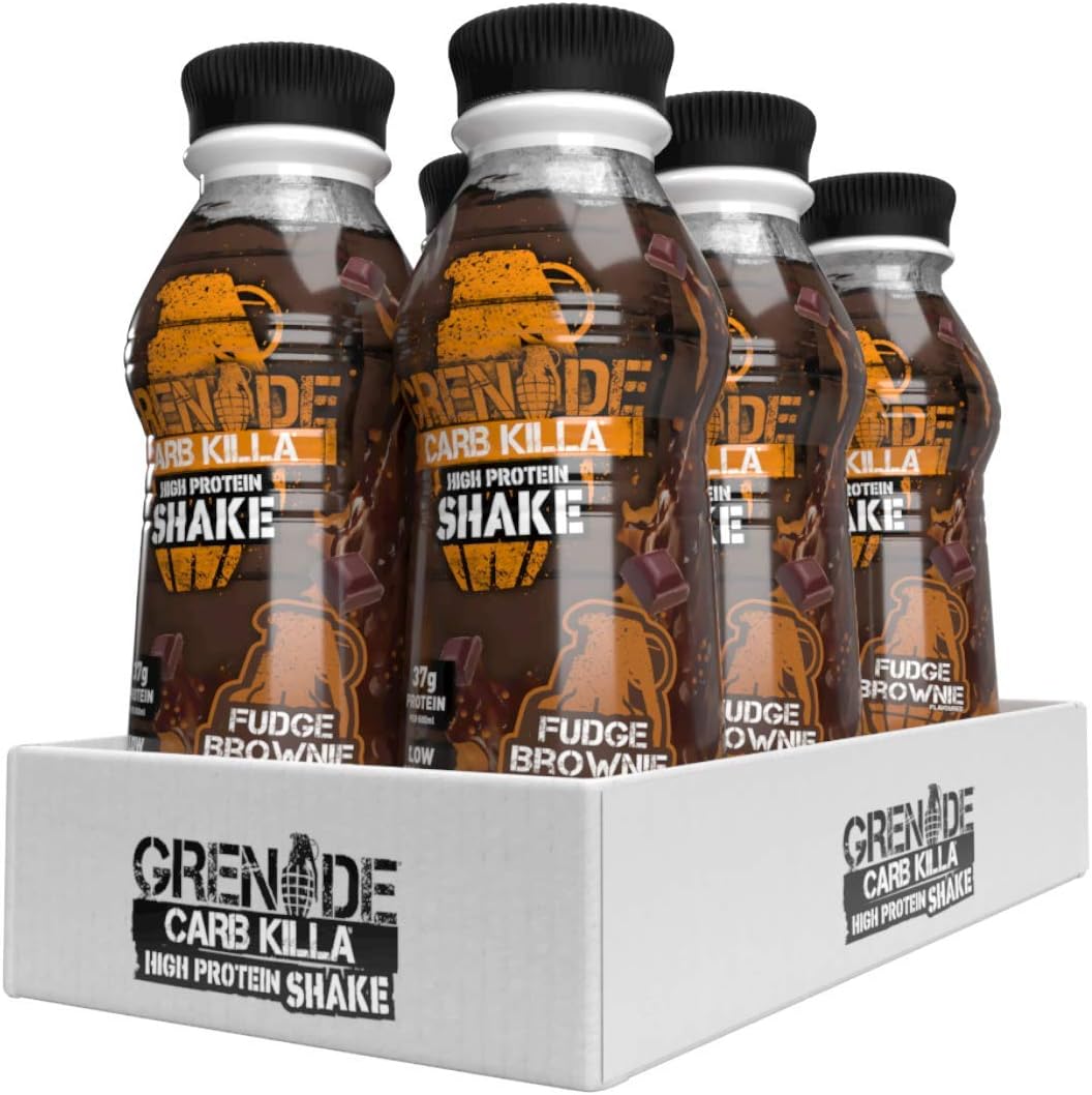 Grenade High Protein Shake, 6 x 500 ml Fudge Brownie (Packaging May
