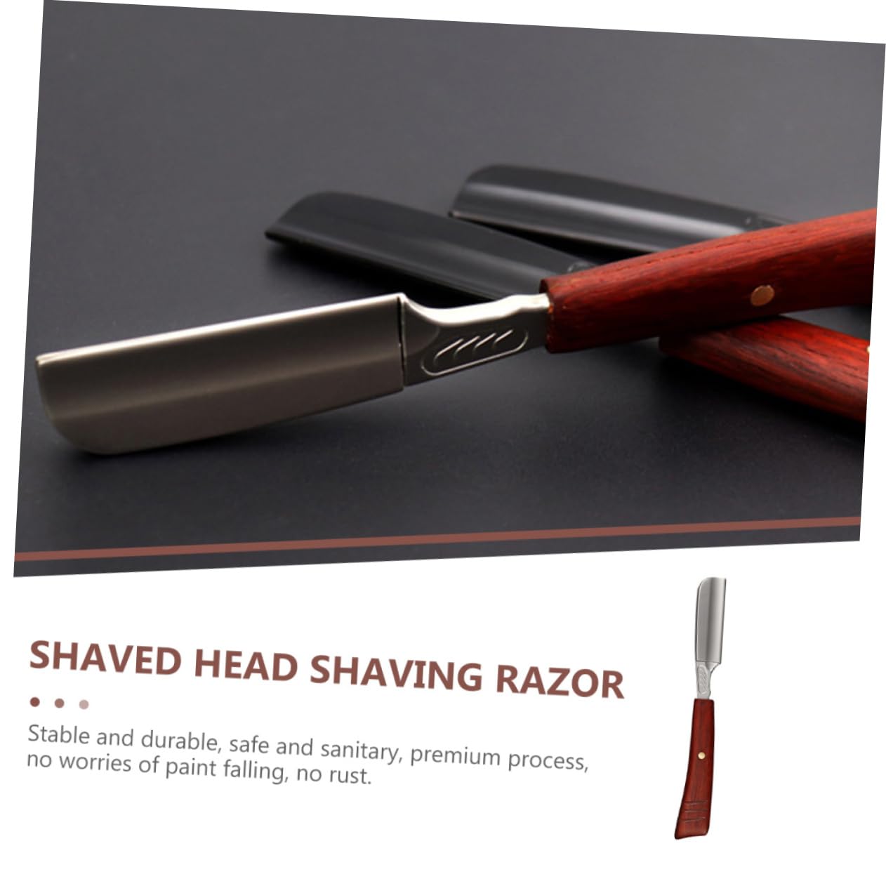 Rasoio da Barba Vintage Manuale in Lega di Zinco e Legno | Taglio Barbe e Profili, Uso Domestico Familiare, Stile Tradizionale per Uomo