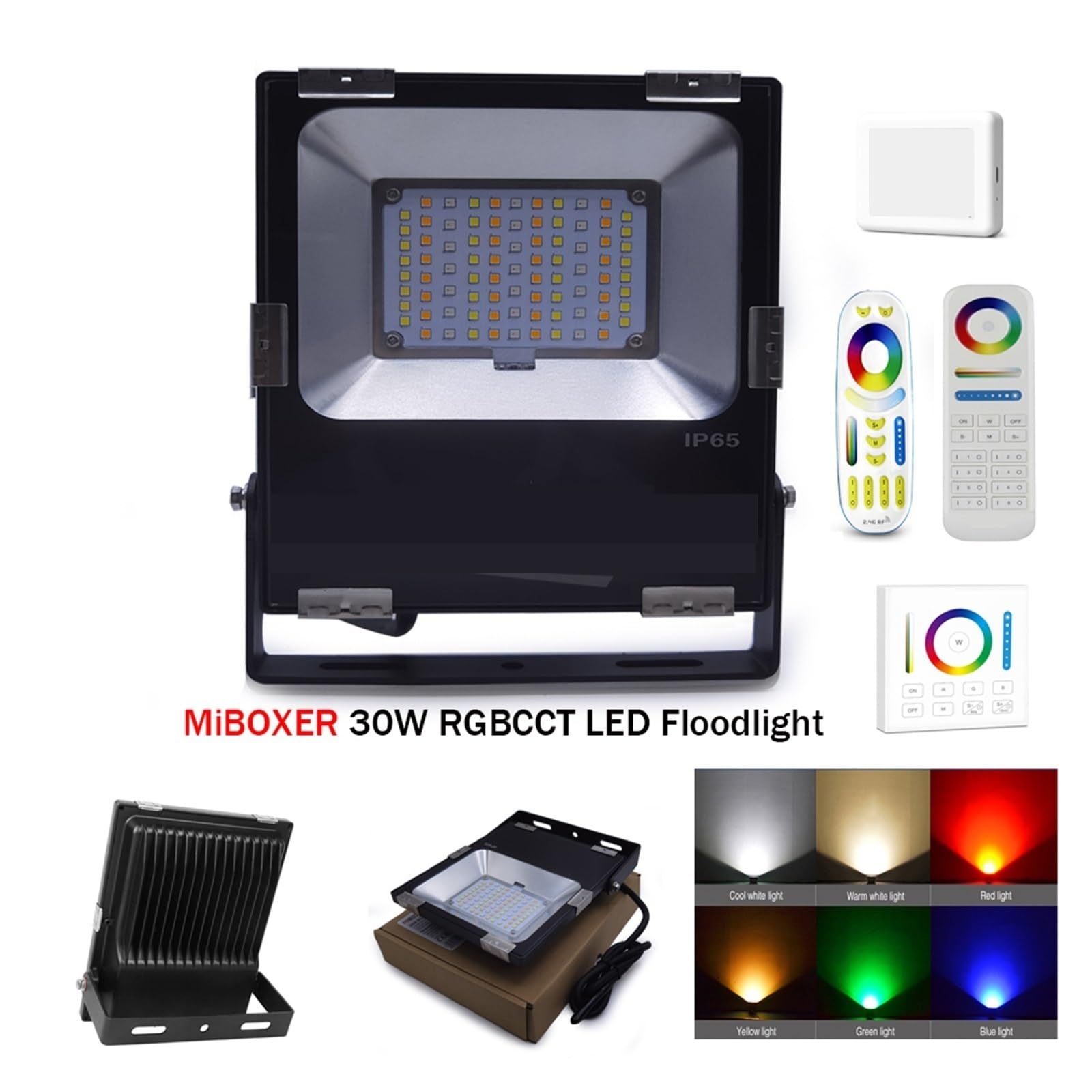 30W RGB CCT AC86-265V Smart LED Proiettore Impermeabile Esterno 2.4G Wireless WiFi APP Controllo Vocale(FUTT03 with WL Box)