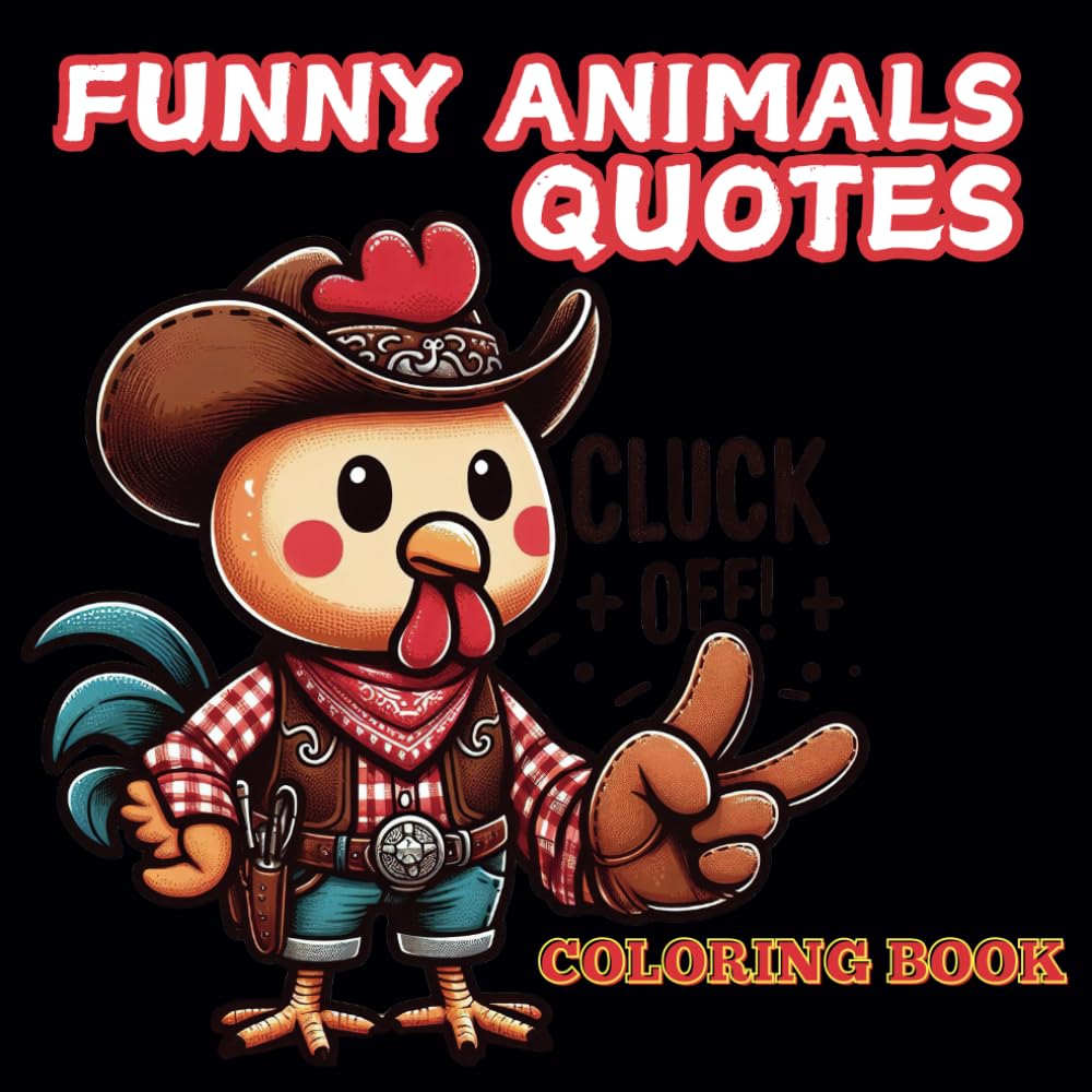 Funny Animals Quotes Coloring Book: Hilarious Coloring Book for Kids and Adults with 50 Funny Animals Quotes for Relaxation