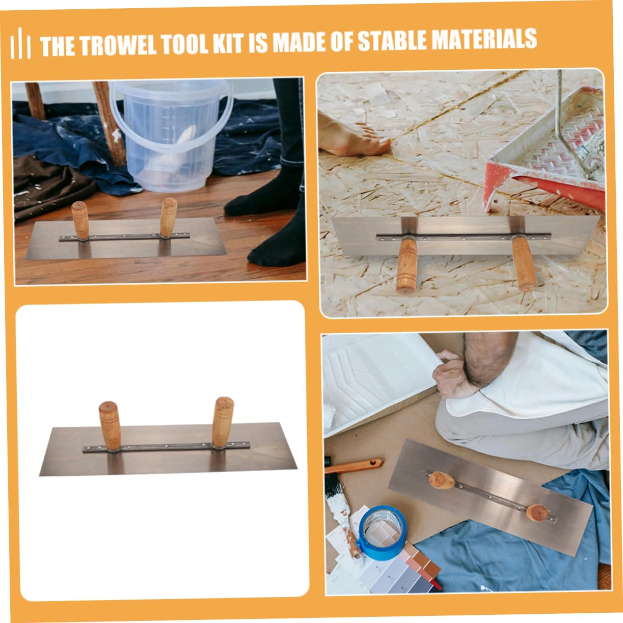 HOMSFOU 2piezas Putty Cutter Trowel De Inoxidable Para Acabados Ladrillo Herramienta Dura Para Construcción y Reparación De Muros
