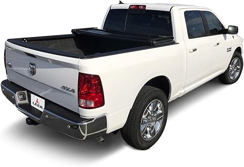 Miniatura 3 de LEER Latitude | Compatible con Toyota Tundra 2007-2021 con caja de 5.6 pies con riel, fácil de instalar, suave de tres pliegues cubierta Tonneau