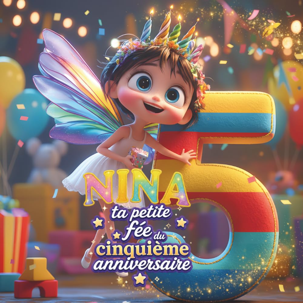 NINA, TA PETITE FÉE DU CINQUIÈME ANNIVERSAIRE: Livre personnalisable pour garçon ou fille de 5 ans – Un cadeau original pour célébrer le cinquième ... souvenir de cette cinquième année de vie.