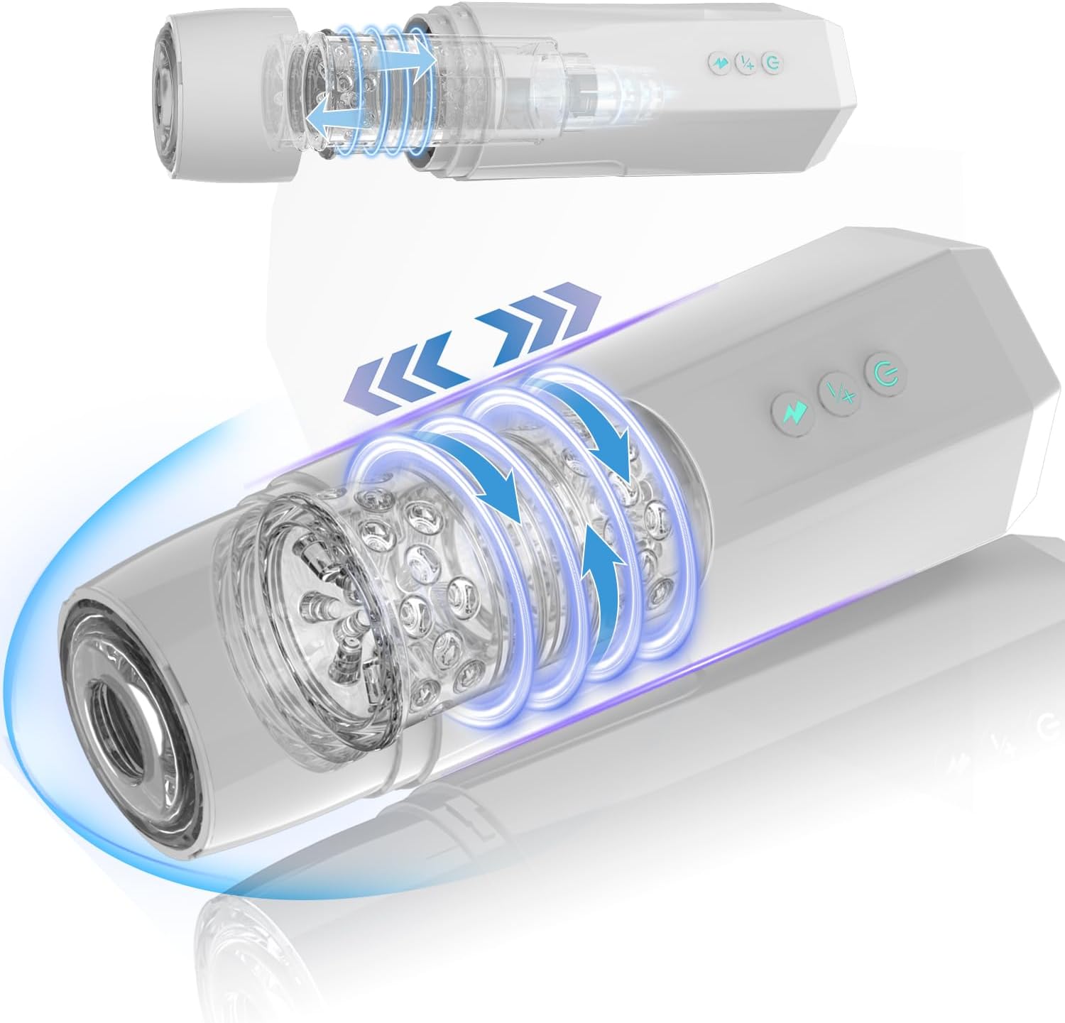 Onismo Automatic Male Masturbator, Male Sex Toys with 7 Vibrating &3 Thrusting Modes, Pocket Pussy with 3D Oversized Particles, Sex Toys for Men Hands Free Adult Toys