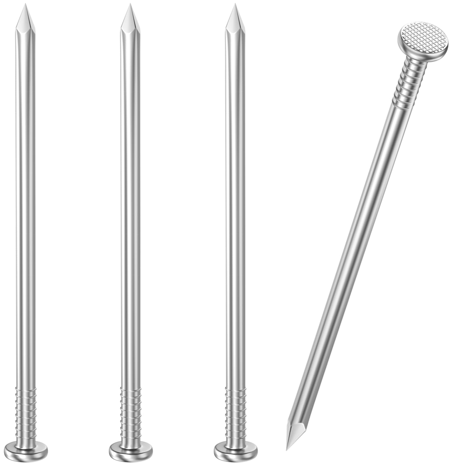 VGBUY 120PCS Stainless Steel Hardware Nails, 2-1/2 Inch Flat Head Nails for Hanging Pictures, Picture Hanging Nails, Small Nails, Wall Nails, Wood