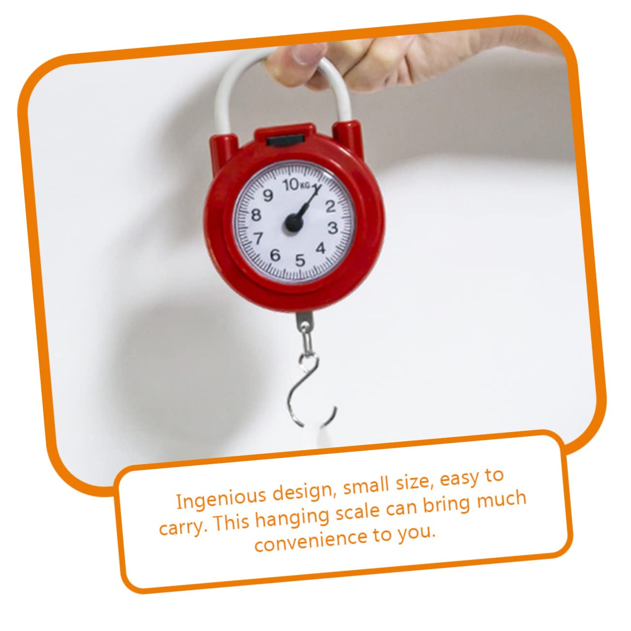 Portable Hanging Luggage Scale with Hook, Plastic and Metal
