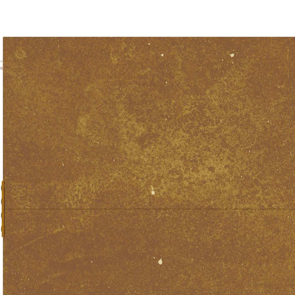 vidaXL Puerta de jardín Acero corten 85x75 cm, Puerta de Metal, Puerta de jardín Delantera, Puerta de jardín con Cerradura, Puerta de Acero