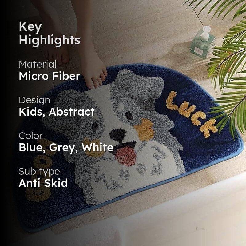 Home Decor Cute Design Bathroom Mat Super Absorbent and Non Slip Bath Mat Machine Washable Thick Fluffy Floor Mat for Amazon Fire Max 11 Shower, Bedroom and Balcony (Multicolor Good Luck Dog, UZ.A3) offers donot miss 4 Home Decor Cute Design Bathroom Mat Super Absorbent and Non Slip Bath Mat Machine Washable Thick Fluffy Floor Mat for Amazon Fire Max 11 Shower, Bedroom and Balcony (Multicolor Good Luck Dog, UZ.A3) offers donot miss