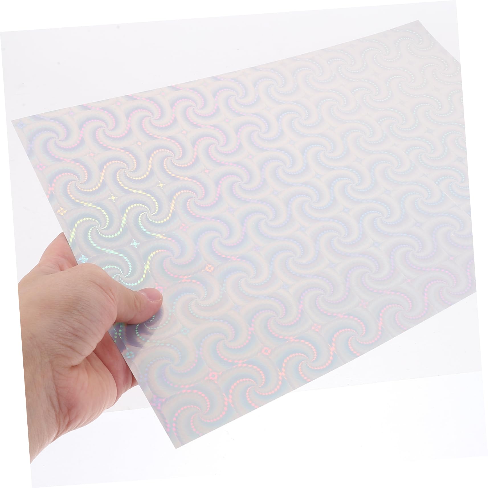 TEHAUX 30 Selbstklebende Aufkleberbögen A4 Glänzend Holografisch Reißfest Stark Haftend für Tintenstrahldrucker Büro und Unternehmen
