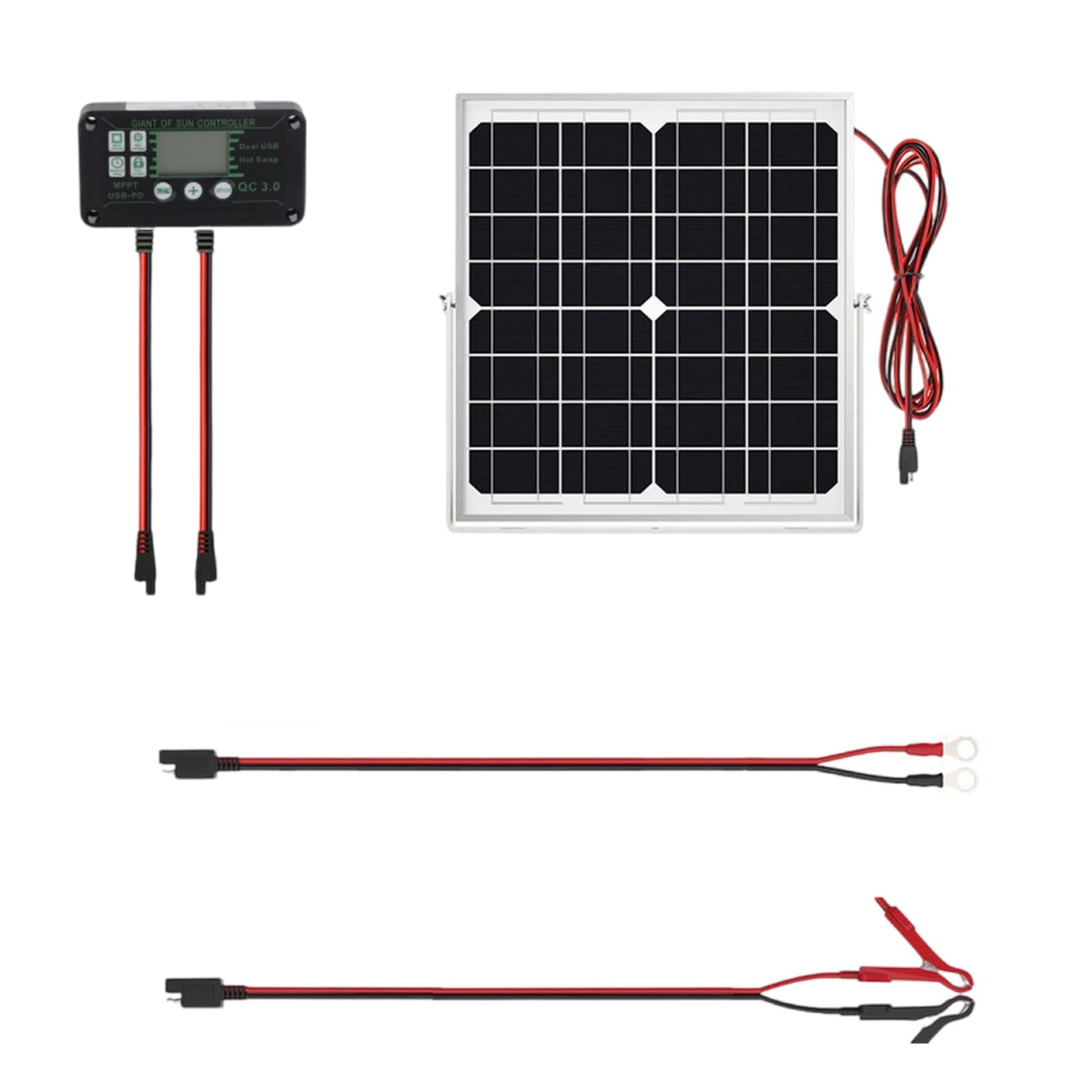 Newft Multicolor Efficiency Monocrystalline Solar Plate Kits 40W Solar Charging Panel With Charging Controller For Boats Camping Monocrystalline Plate Kits