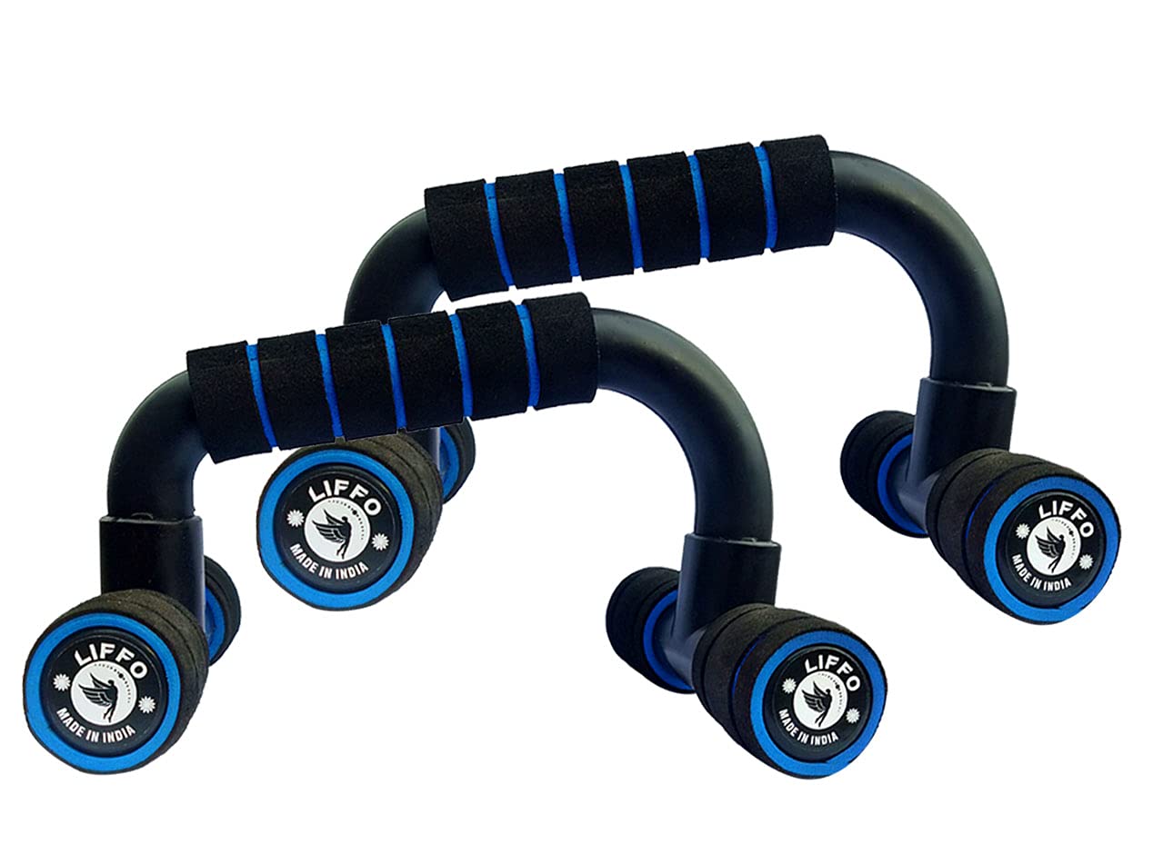 Liffo Push Up Bar Stand for Gym & Home Exercise, Dips/Push Up Stand for Men & Women. Useful in Chest & Arm Workout (Heavy Duty)-picture-38