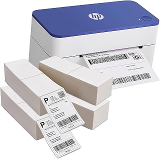 HP Shipping Label Printer 4x6 Commercial Grade Direct Thermal, 203 DPI 4” x 6” Labels (4 Fanfold Pack Total of 2000 Sheets)