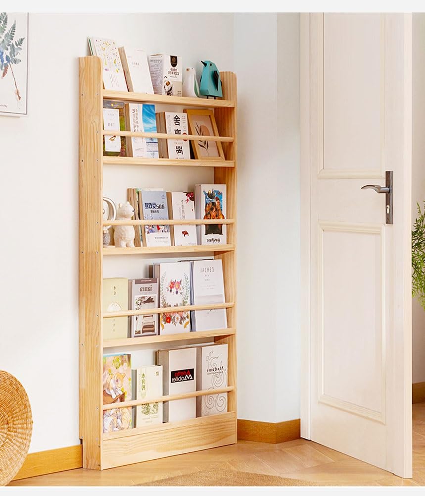 Amazon.com: Aeovot Behind Door Bookshelf, Solid Wood Bookcase Tall