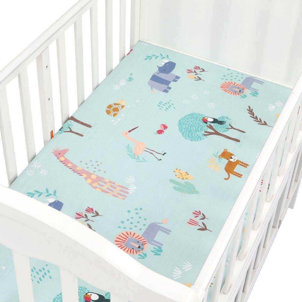 Drap-housse Bébé Microfibre Doux 60x120cm - Imprimé Jouets Jaunes, élastique 4 Côtés Pour Berceau Ou Nacelle