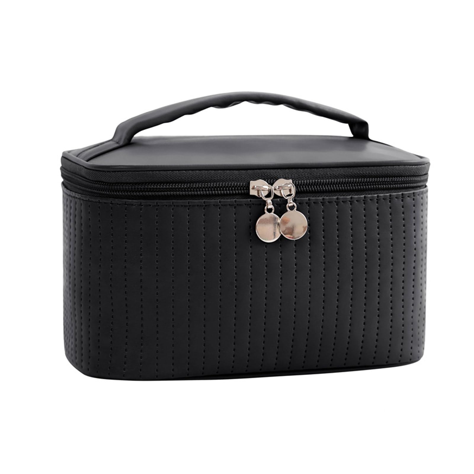 Maxtonser Fashionable Large Capacity PU Makeup Bags Travel Toiletry Cosmetic Bag Multifunctional Storage with Handle