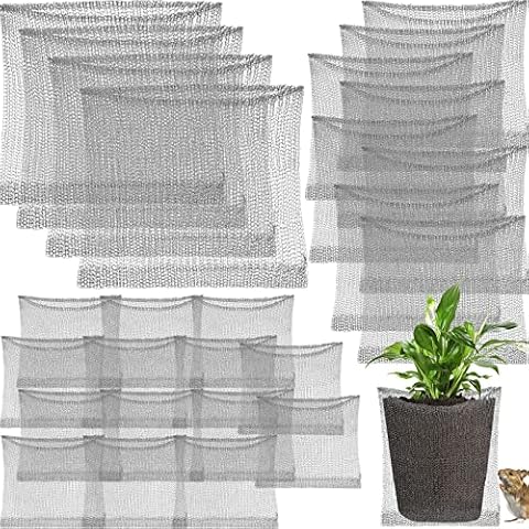 26 Pcs Plant Root Guard Baskets Gopher and Vole Wire Baskets Stainless Steel Plant Wire Speed Baskets Mesh Animal Cages Plant Baskets for Plant Root Vegetables Protection, 1 Gallon 3 Gallon 5 Gallon Cover