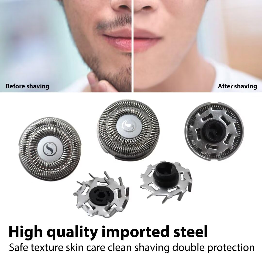 INGQI 3 Pack Replacement Shaver Head Blade Cutters for IPX7 Waterproof Electric Razor Wet & Dry 3D Men’s Rotary Shaver SW-BC09