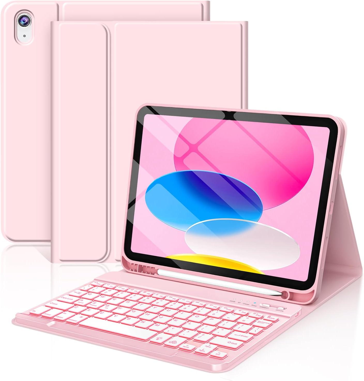 FUWANG iPad A16/A15 keyboard case with detachable backlit keyboard