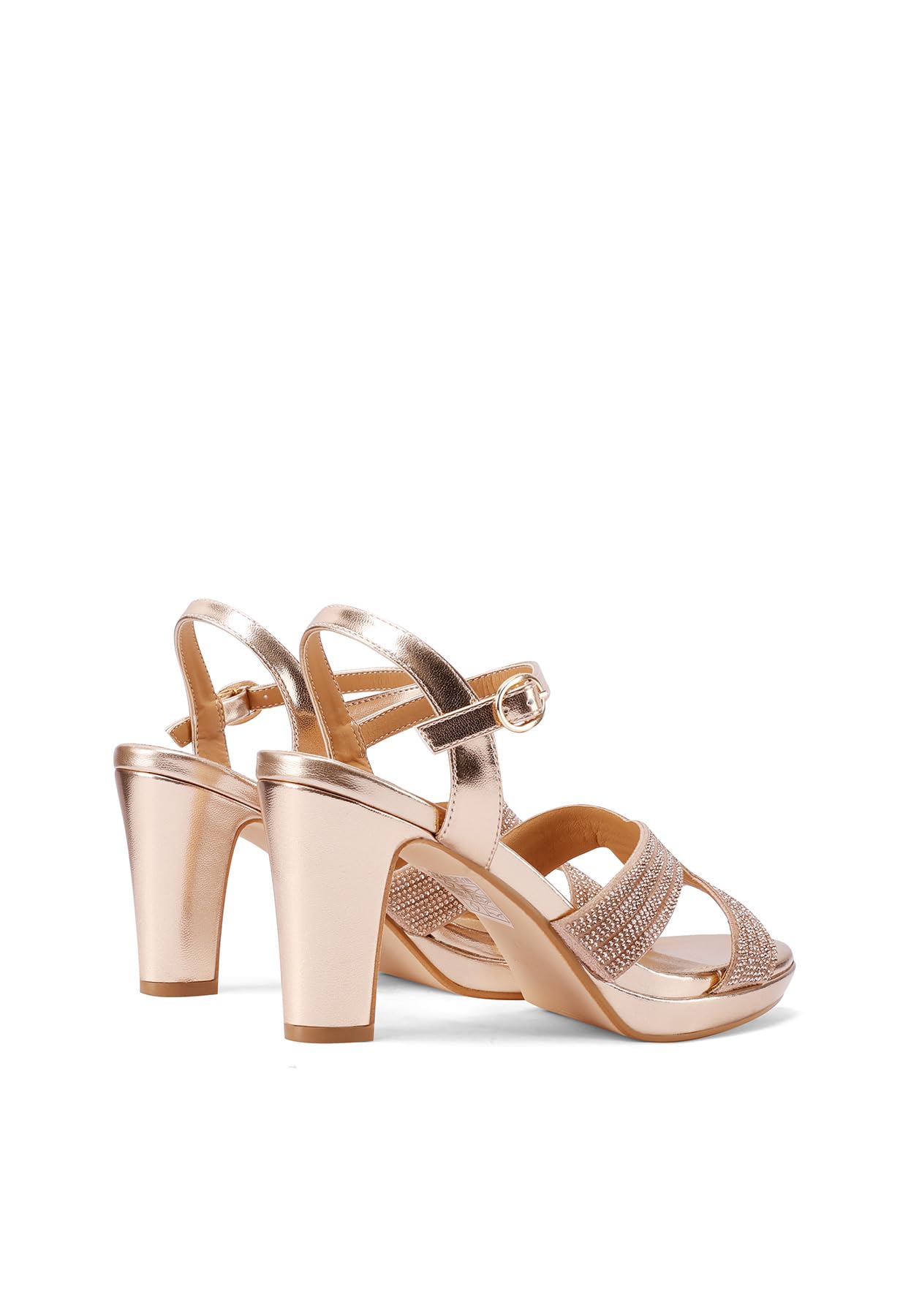 QUEEN HELENA Sandali Eleganti con Strass con Cinturino Scarpe con Tacco Donna ZM9941