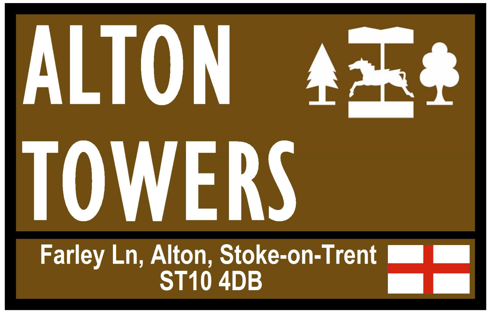 Yelacecca Street Road Signs Alton Towers Decoration Props Plaque 8X12 Inch