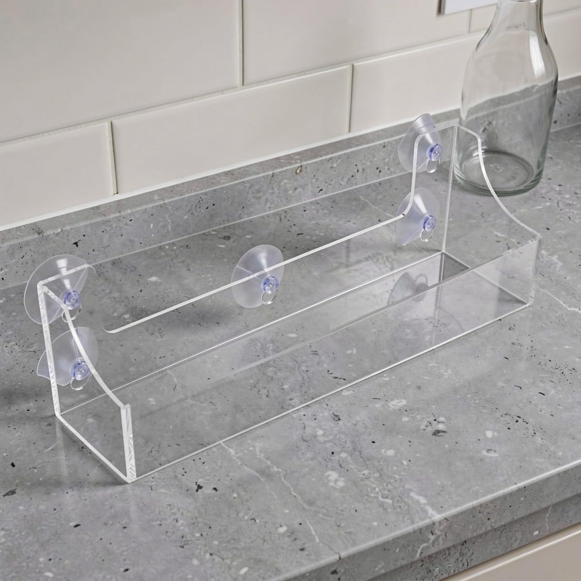 2 Piezas Estante para Nevera sin Taladro de Acrílico Transparente