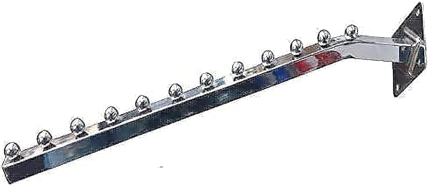 Chrome Plated Wall Fixing Steel Clothes Slides Wall Hanger (7 Ball)