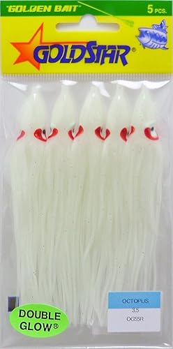 Silver Horde 10808055 Calamar (pulpo 3.5) (4") 5paquete. Brillo sólido, Multi