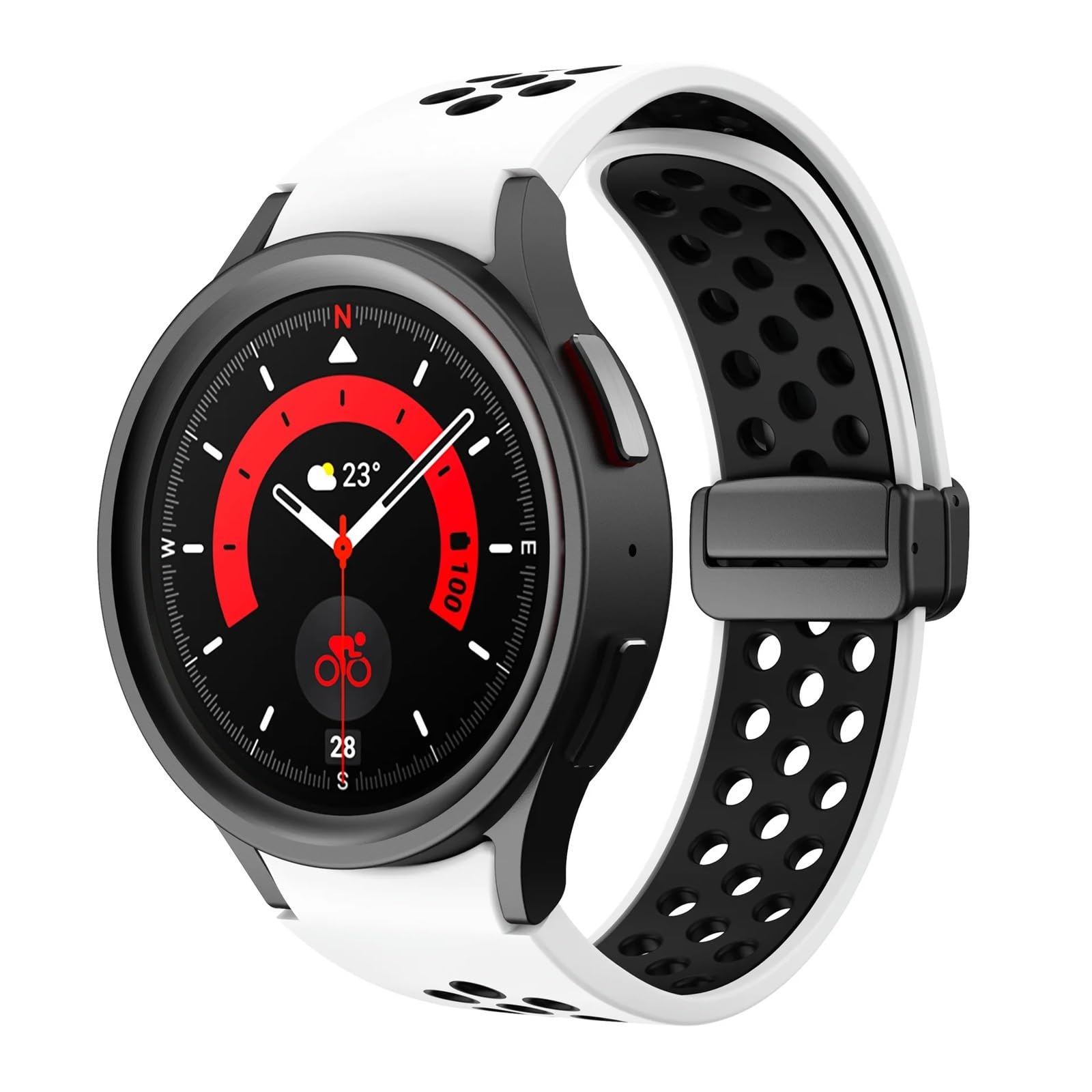 Silikonowy pasek do zegarka Samsung Galaxy Watch 6 Classic 43 mm 47 mm 5Pro 45 mm magnetyczna klamra pasek do zegarka Galaxy Watch 6 5 4 40 mm 44 mm paski do zegarków