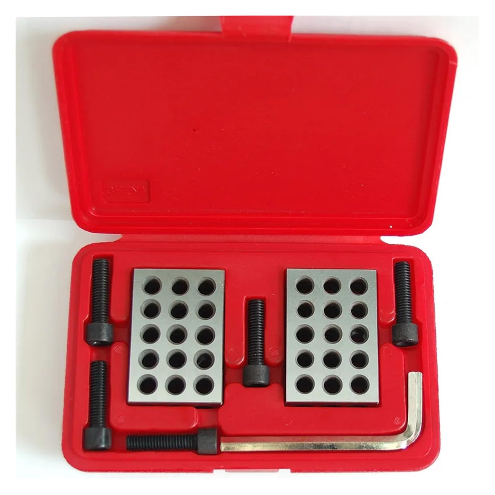 Gqnblvhzupdm 25-50-75Mm Set Gauge Block Set, 23 Holes Precision Blocks With Screws, Parallel Clamping Block Set, Gauge(25-50-75Mm Set)