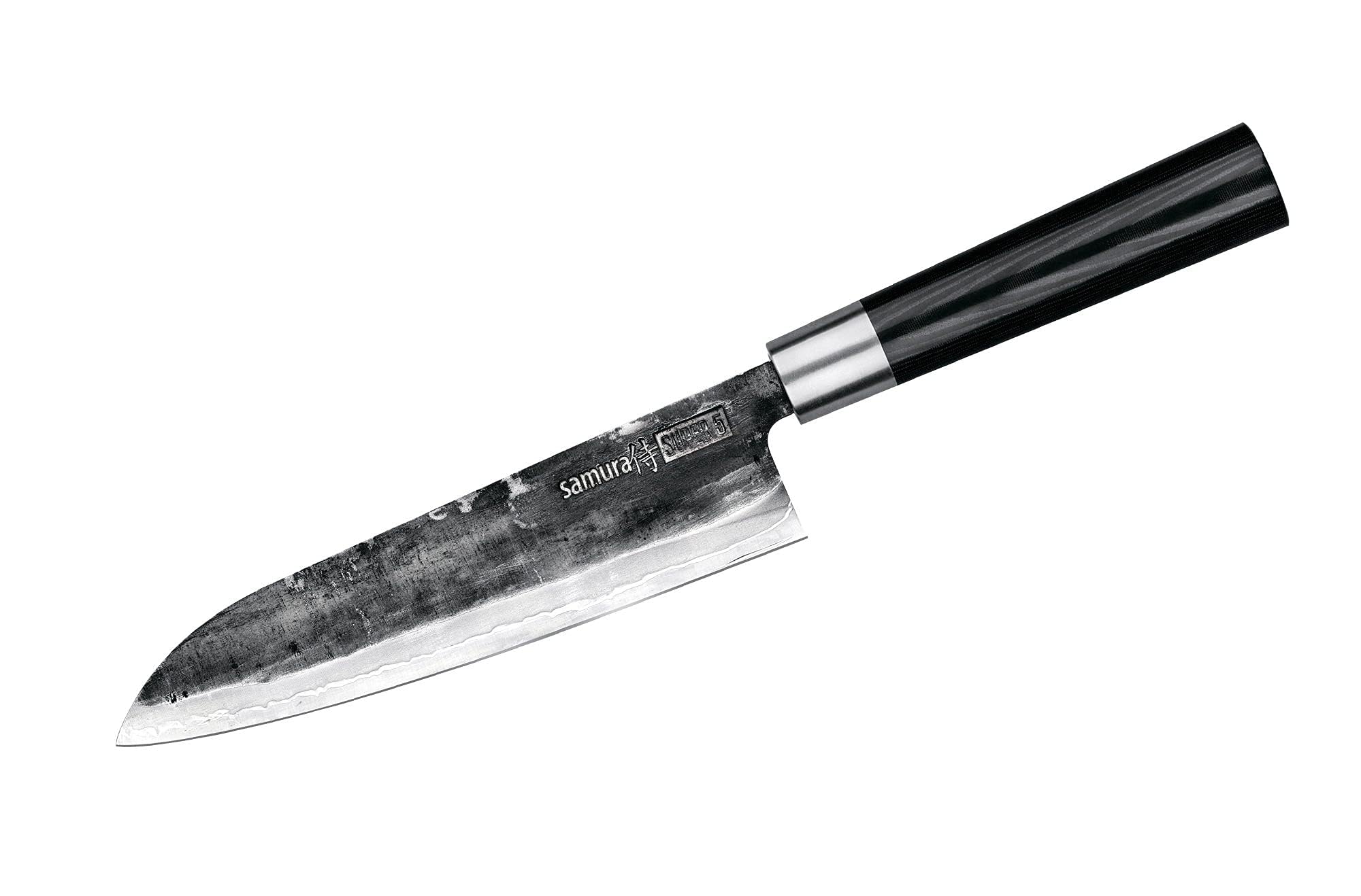 Samura Super 5 Set 3 Coltelli da Cucina Giapponesi Nakiri Santoku Filettare