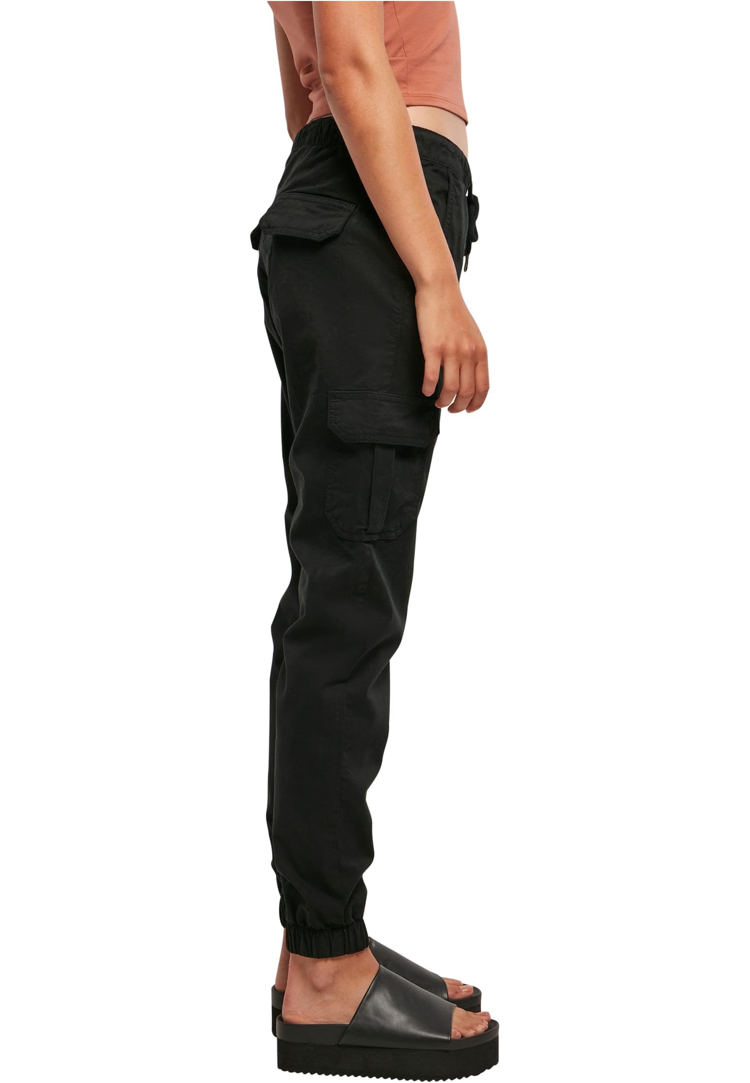 Urban Classics Ladies High Waist Cargo Jogging Pants - Pantalons - Sweatshirt Capuche - Femme