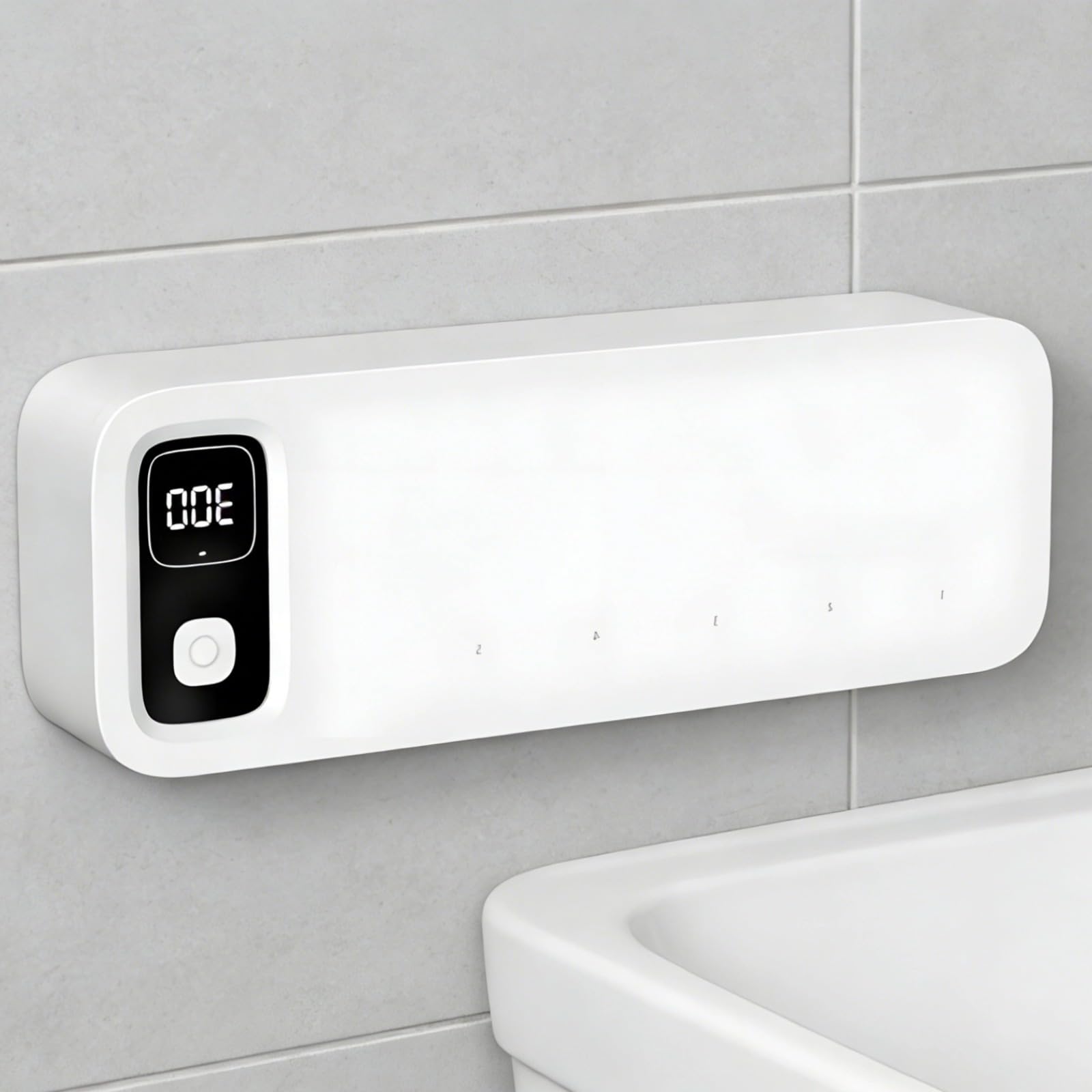Soporte para cepillo de dientes de pared con desinfectante, 5 ranuras, batería de 2000 mAh, pantalla digital, esterilizador automático de cepillos de dientes, baño