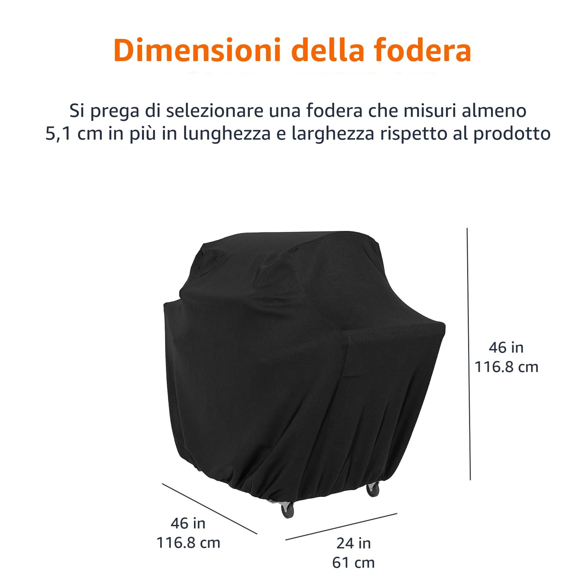 FLK Telo Copertura Rettangolare Per Barbecue, In Poliestere Oxford, 70x70x115 Cm, Protezione Pioggia E Ruggine - 4