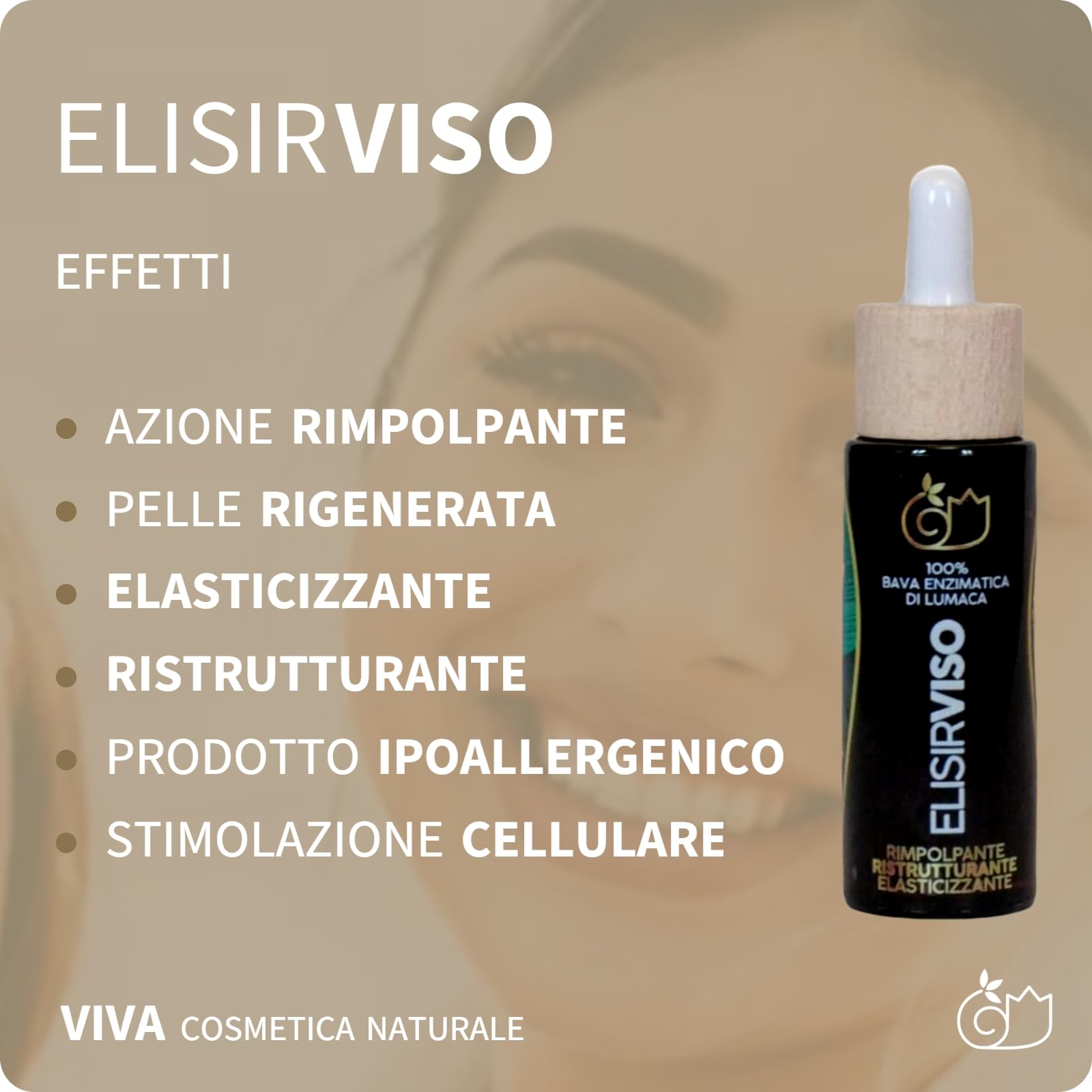 VIVA Set Regalo Skincare Bava di Lumaca Enzimatica, Trattamento Viso Elisir e Purispray, Rigenerante Antiage, Made in Italy, Confezione Regalo con Fiocco