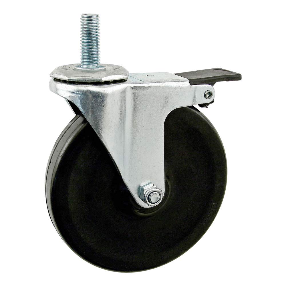 Ruedas Giratorias Para Silla Con Vástago M8 - 5 Piezas (1 Con Frenos)