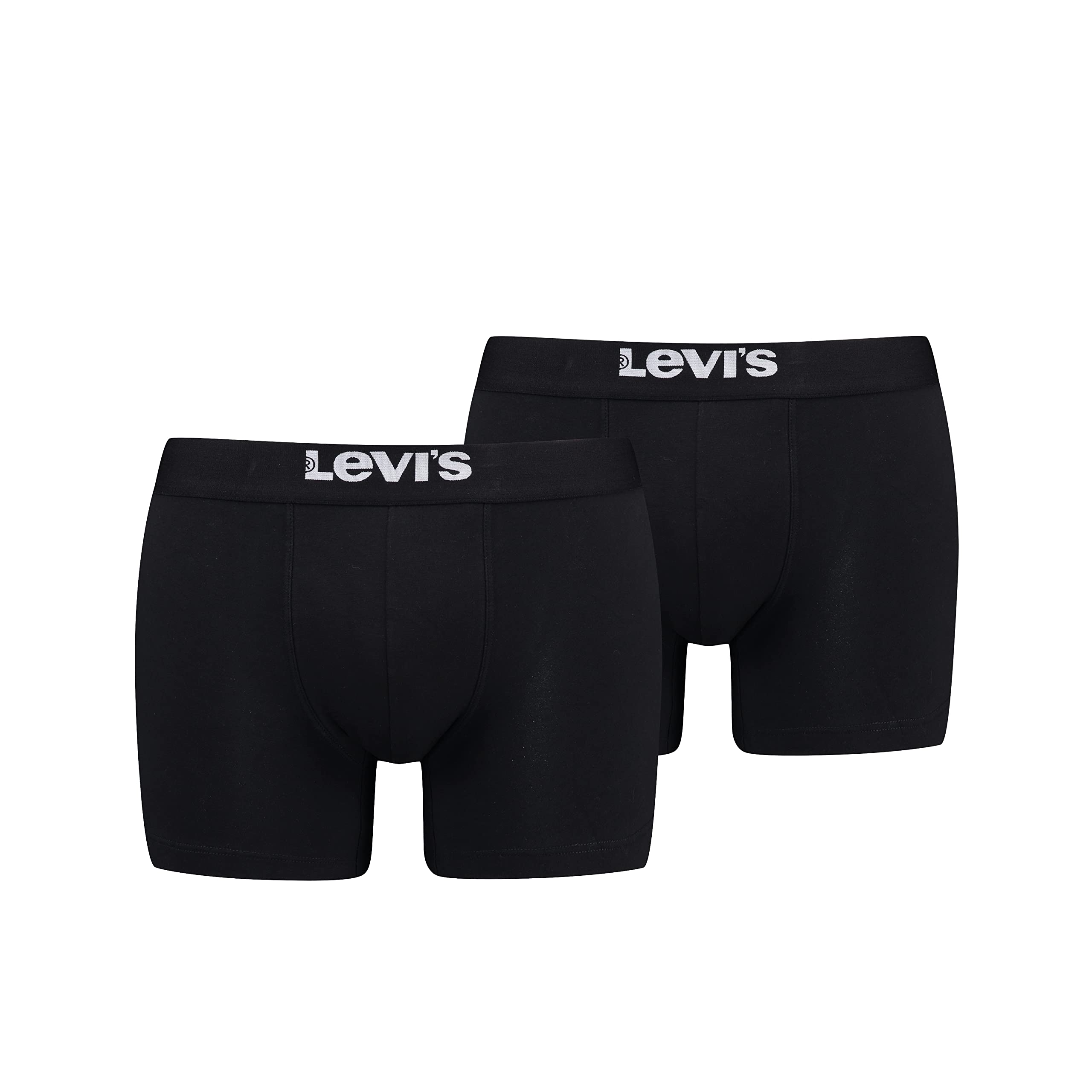 LEVIS Men's Boxer, Black, M (Pack of 2)