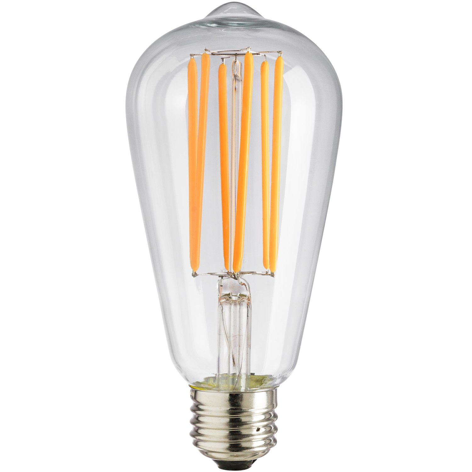 Sunlite 80461 LED ST19 Filament Style Edison Light Bulb, 6 Watts