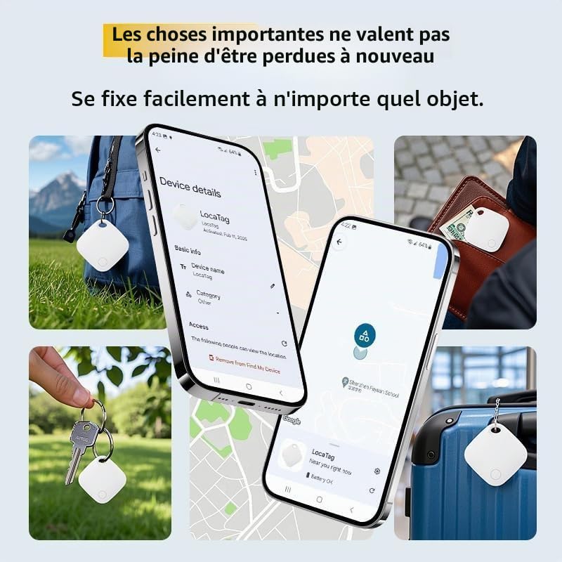 ITagPro - ITag Pro la Solution Tout-en-Un pour ne Plus jamais Perdre Vos Objets de Valeur (Android-System Noir*2)