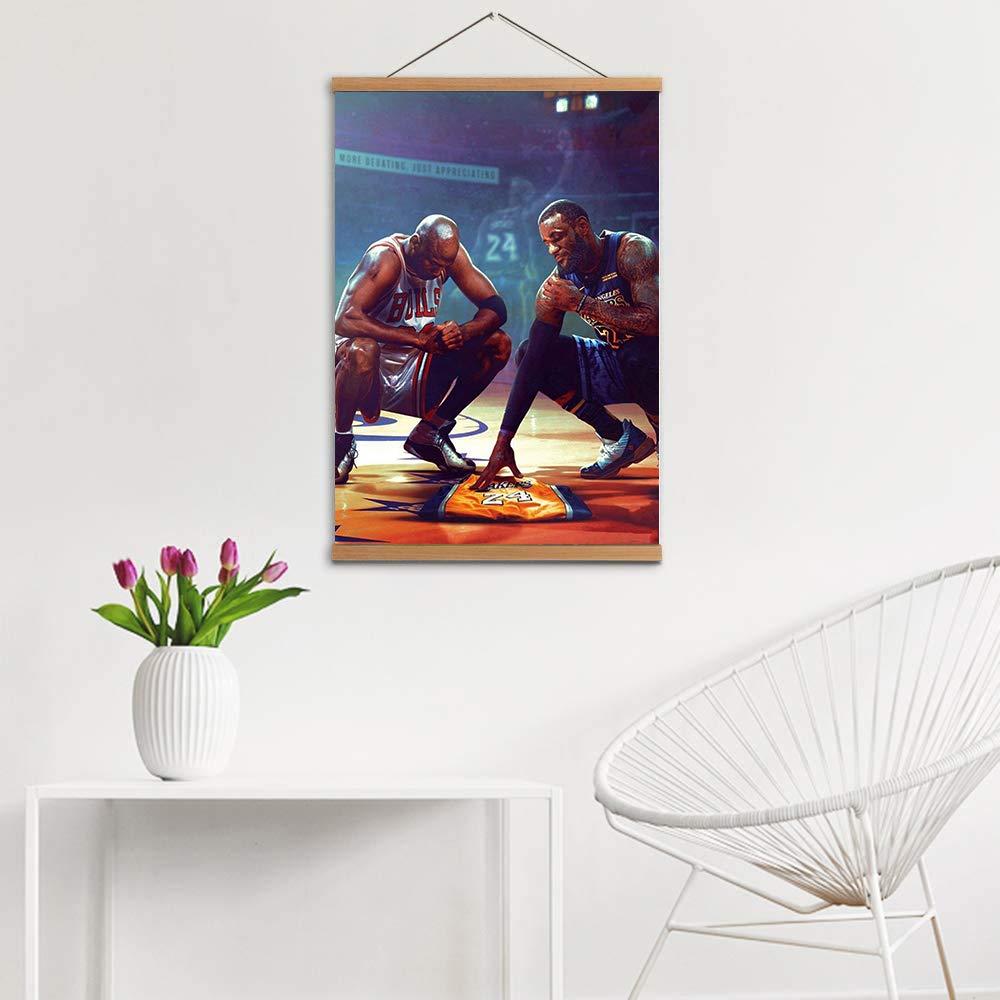 Kobe Bryant Lebron James Michael Jordan Poster, NBA Legends