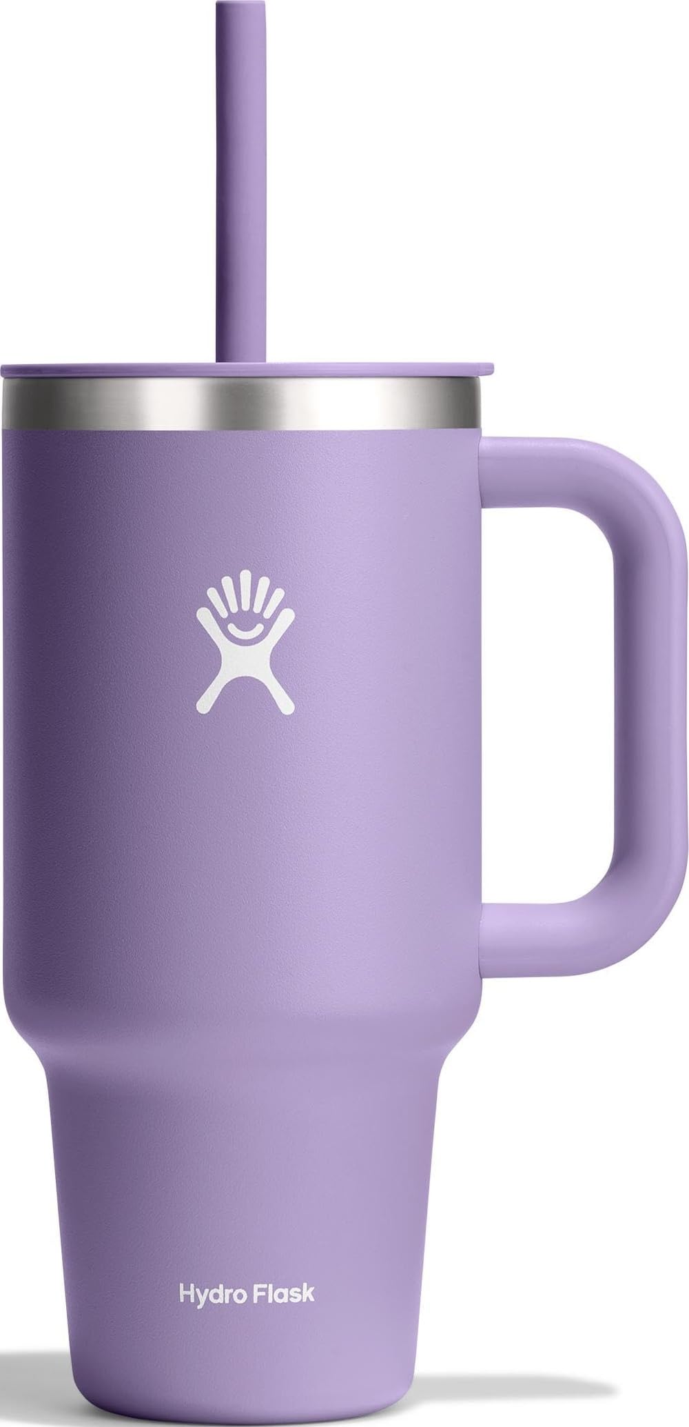 Travel Tumbler with Handle, Lid and Straw - Insulated Stainless Steel in 32 Oz Moonshadow