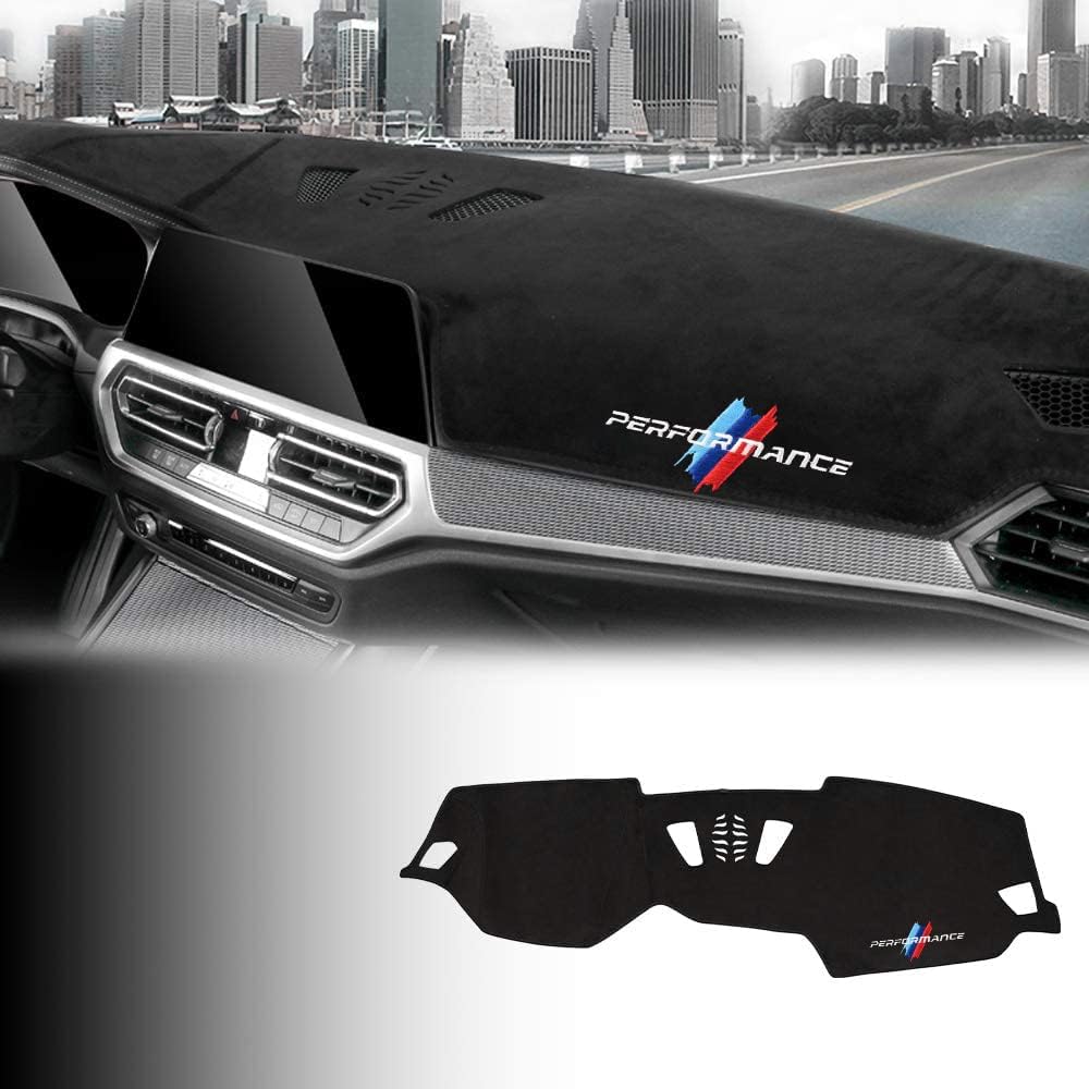KUNGKIC Dash Board Cover Mat Carpet Pad Compatible with BMW 3 Series G20 2019 2020 330i 340i M340i Flannel Black Interior Accessories