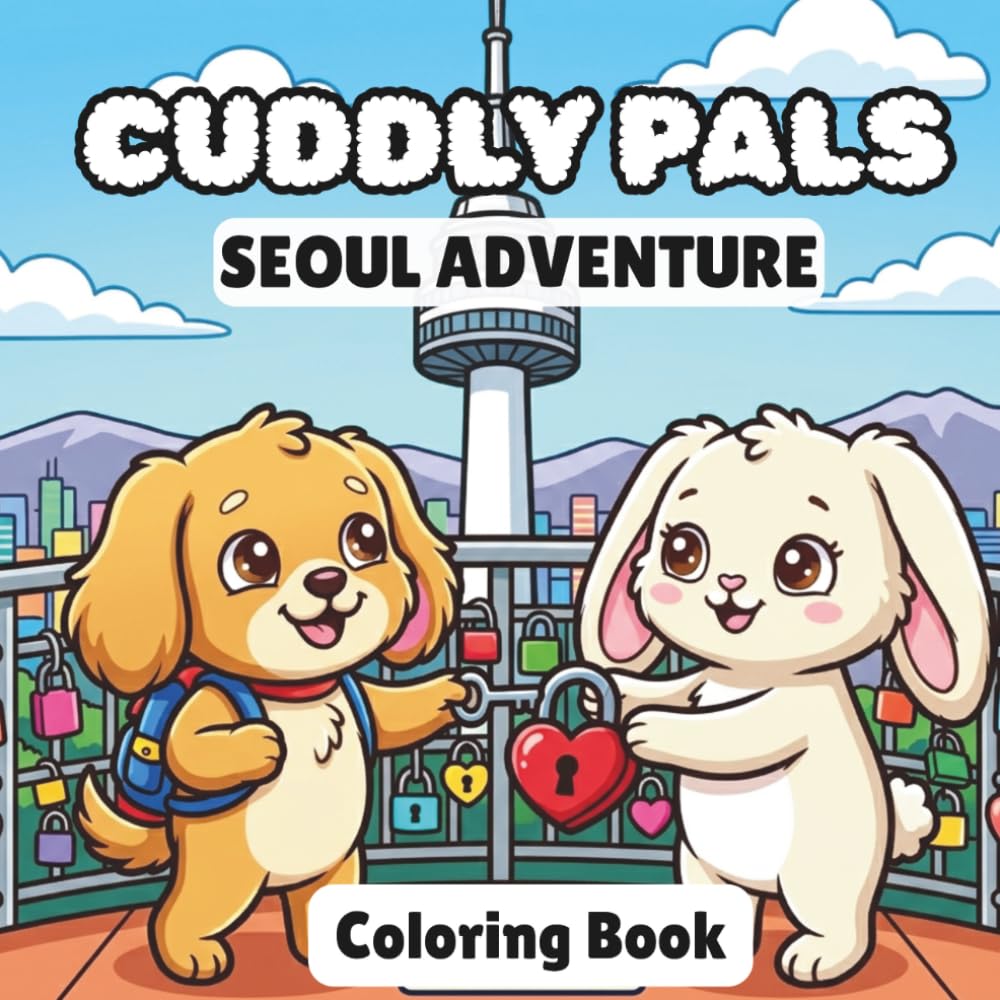 Cuddly Pals : Seoul Adventure: Cute Coloring Book