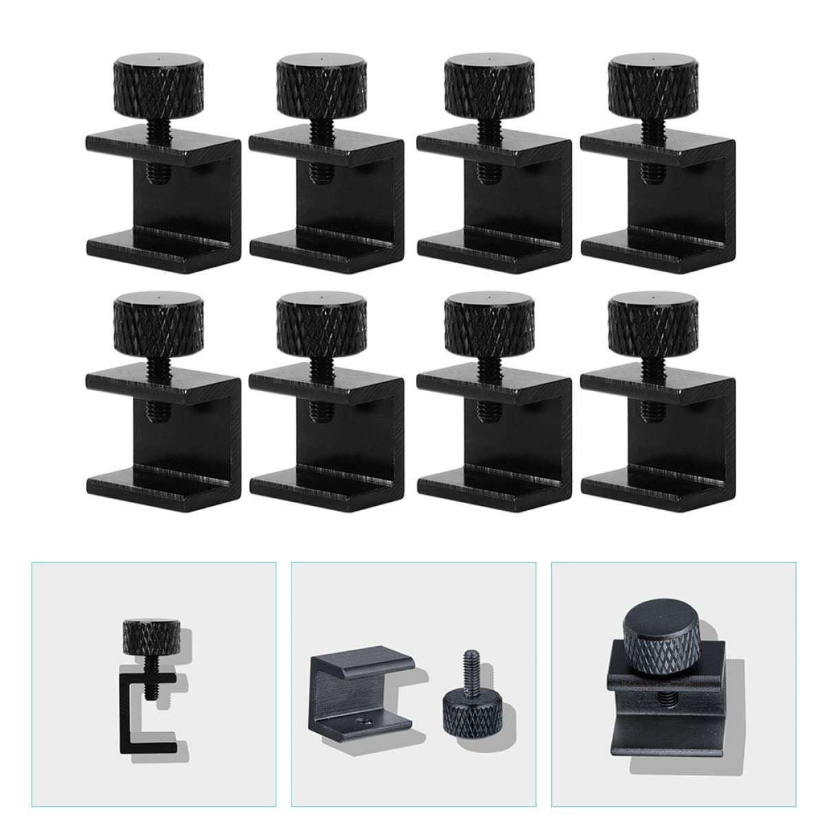 Mobestech 5 Sätze Stabile Glasplattformklemmen Aus Aluminiumlegierung Sichere Fixierung Kein Werkzeug Erforderlich Für 3d-druck 8 Stück * 5