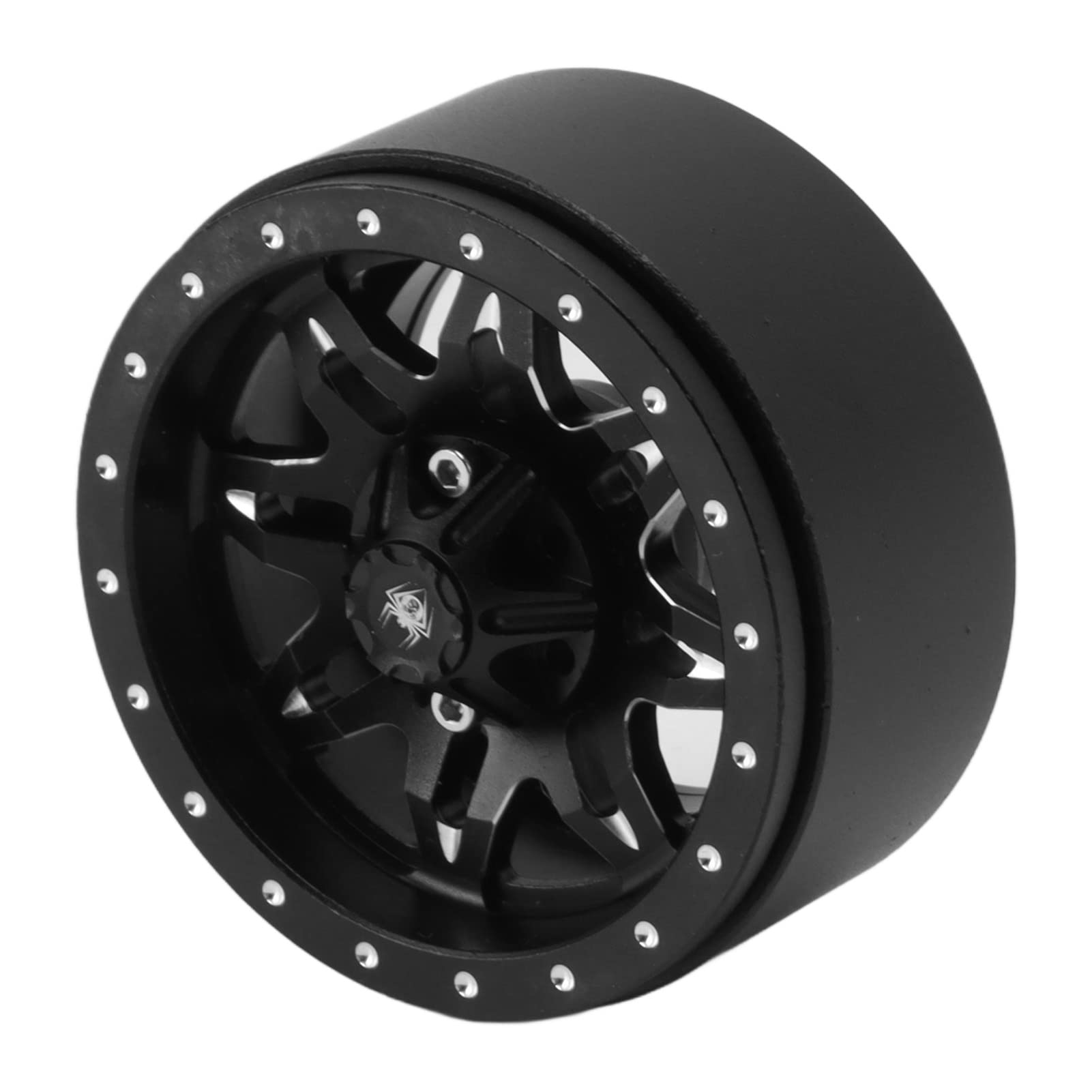 4 sztuki do piasty kół SCX10, metalowe piasty RC do Traxxas Axial SCX10, HSP, HPI – frezowane CNC piasty kół ze stopu aluminium w kolorze srebrnym/czarnym, kompatybilne z