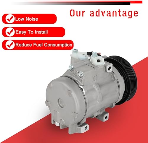 Miniatura 4 de cciyu Compresor de CA para 2007-2008 apto para Ford F-150 4.2L reemplaza al compresor de CA para automóvil