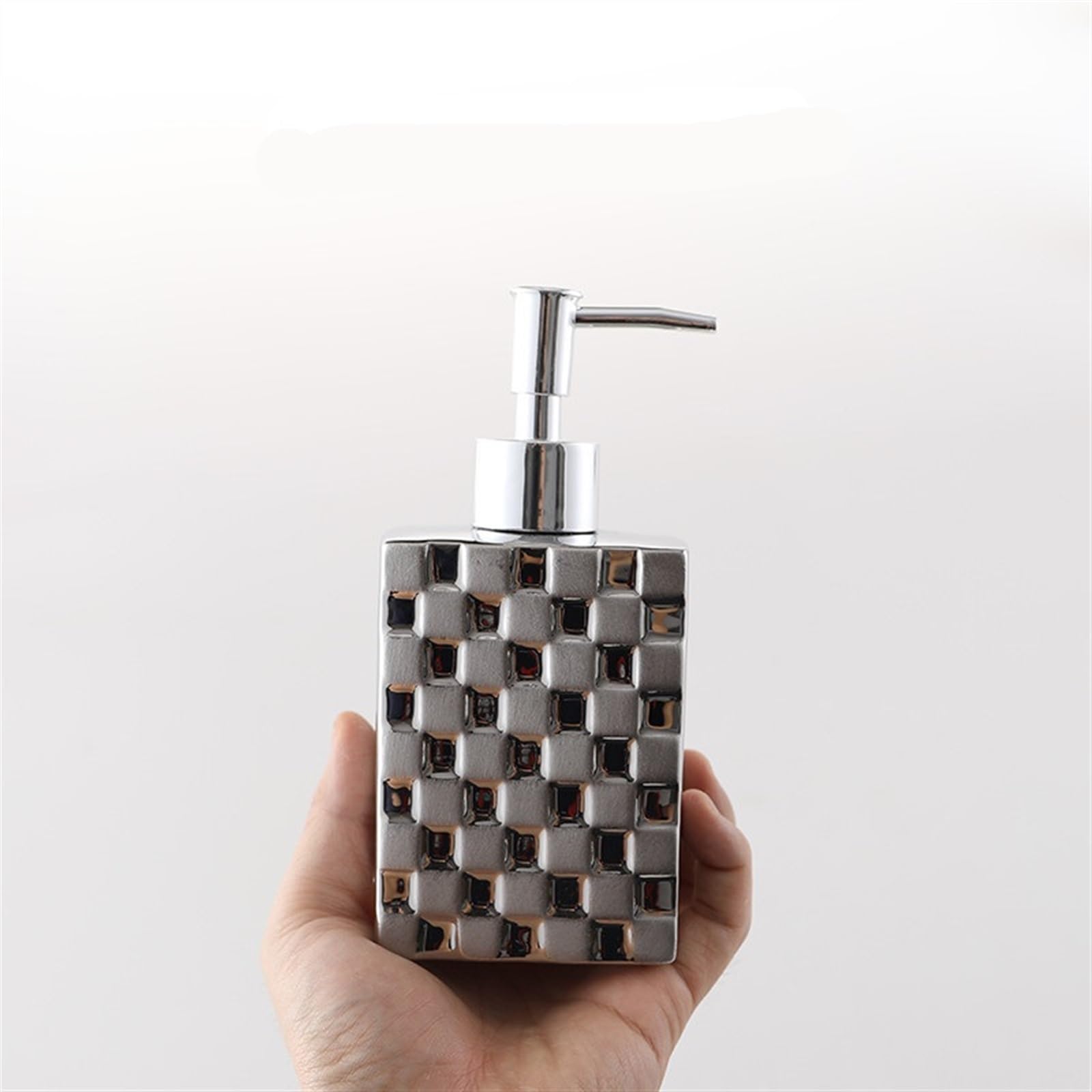 Distributore Di Sapone Per Le Mani In Ceramica Argentata Elettrolitica, Distributore Di Sapone Per Cucina E Bagno, Distributore Di Sapone Liquido Per Le Mani Ricaricabile, Distributore Di Sapone Da C