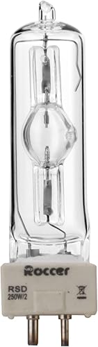 ROCCER MSD250W2 GY9.5 lámpara de halogenuros metálicos msd250w para 250W cabeza móvil 8000k msd2502 HSD250W80 ms etapa bombilla msd 250 2