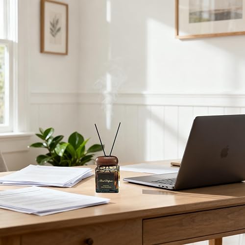 Miniatura 7 de The Secret of Forest Home Fragrance Gift Set  100ml Reed Diffuser, 100g Cherry Wood Wick Soy Candle  Cedar & Sandalwood  Holiday Gift for Home Décor