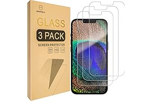 Mr.Shield for iPhone 14/13 Tempered Glass Screen Protector (3-Pack) with Fast Face Unlock